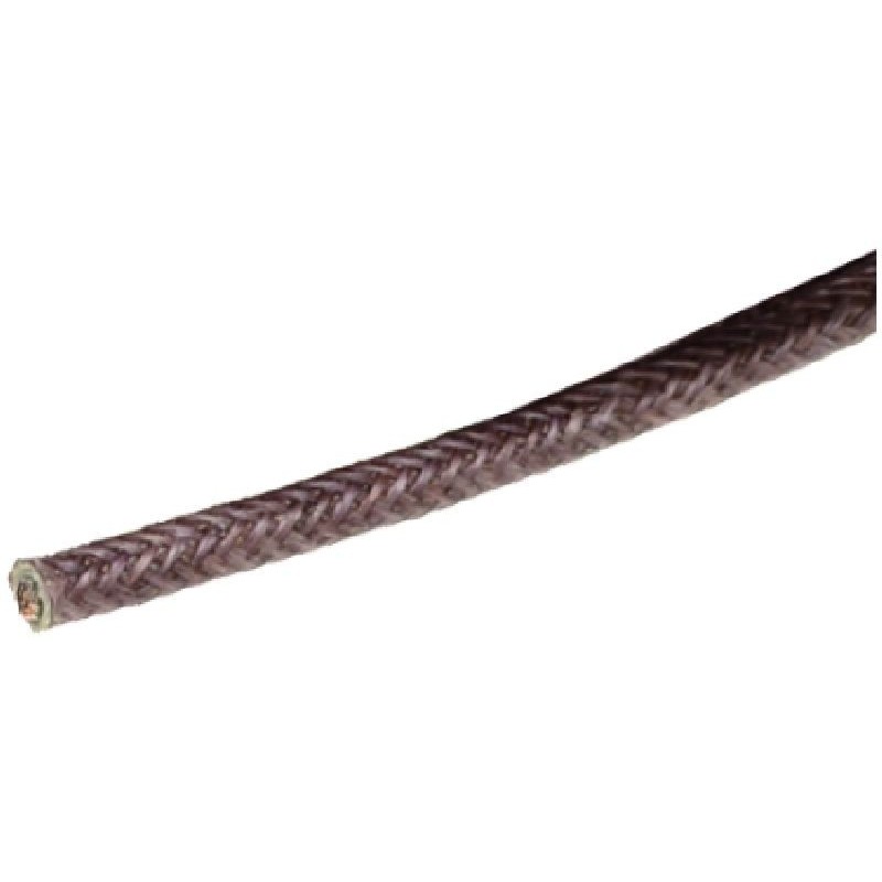 NICKELPLATED CABLE 6 MM BROWN  10 M