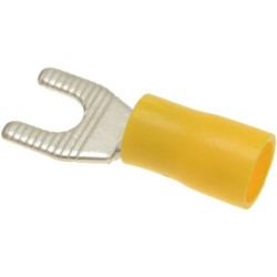 CABLE TERMINAL YELLOW FORK  5MM 100 PCS