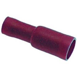 CABLE TERMINAL RED PLUG F  4 MM 100 PCS