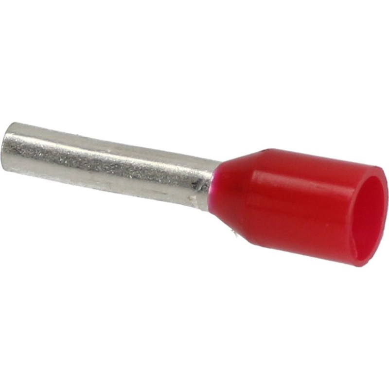 TUBETTO TERMINALE ROSSO 1X8 MM 100 PZ