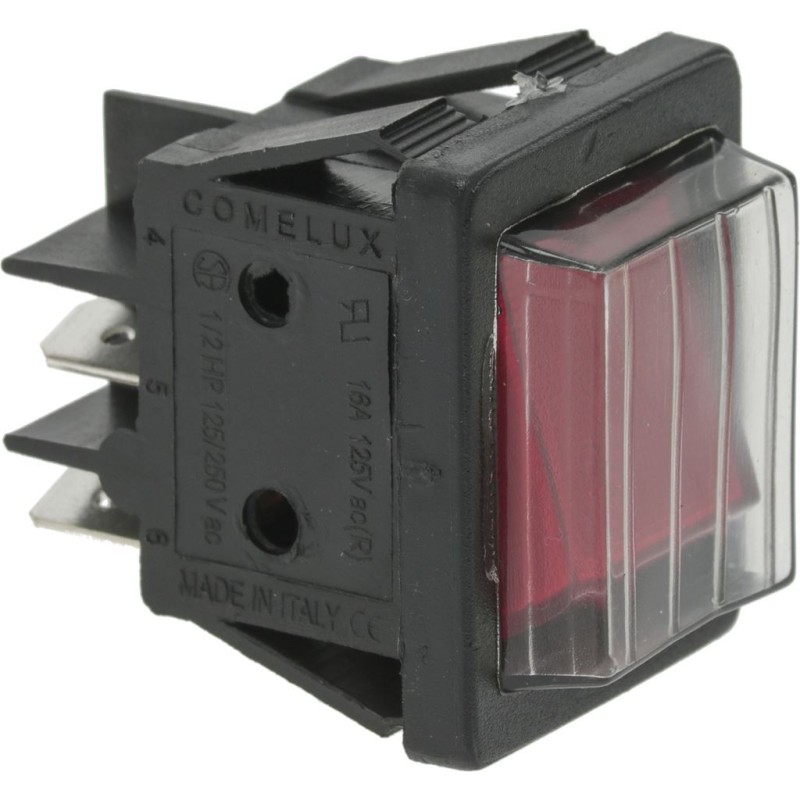 PUSHBUTTON BIPOLAR RED 16A 250V