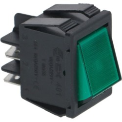 BIPOLAR SWITCH GREEN 16A 250V