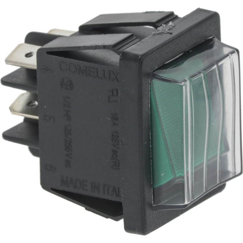 BIPOLAR SWITCH GREEN 16A 250V