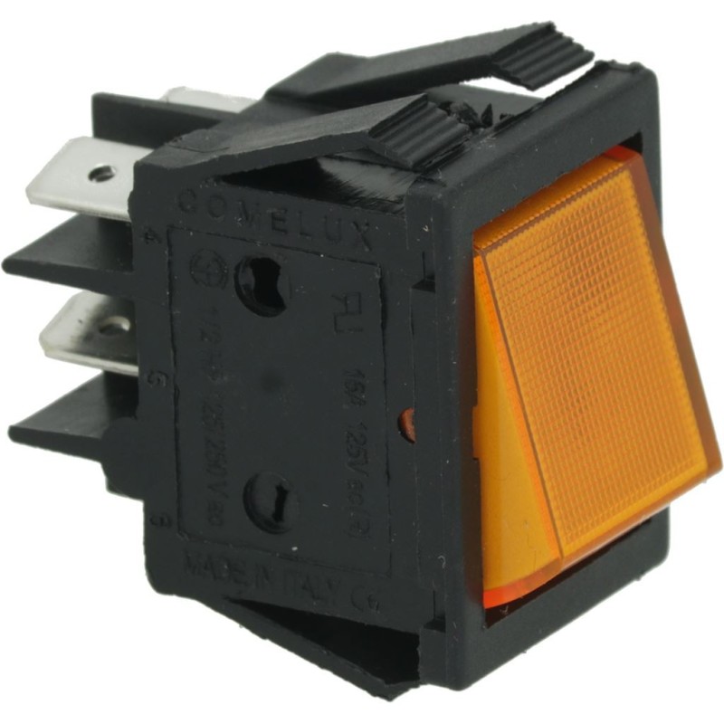 PUSHBUTTON BIPOLAR ORANGE 16A 250V