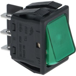 PUSHBUTTON BIPOLAR GREEN 16A 250V