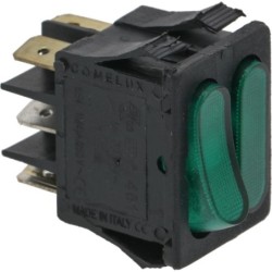 GREEN THREEPOLE SWITCH 16A 250V