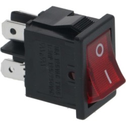 SWITCH TWOPOLE RED 16A 250V