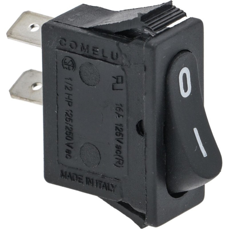 SWITCH 1POLE BLACK 16A 250V