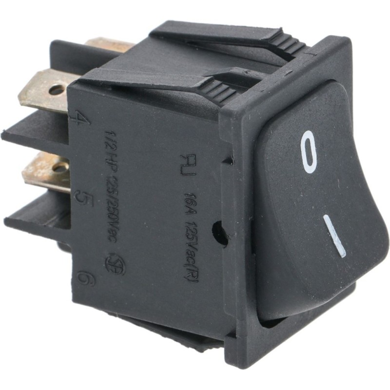 BIPOLAR SWITCH BLACK 10A 250V