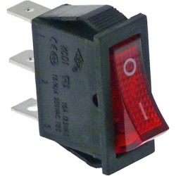 SWITCH 1POLE RED 16A 250V