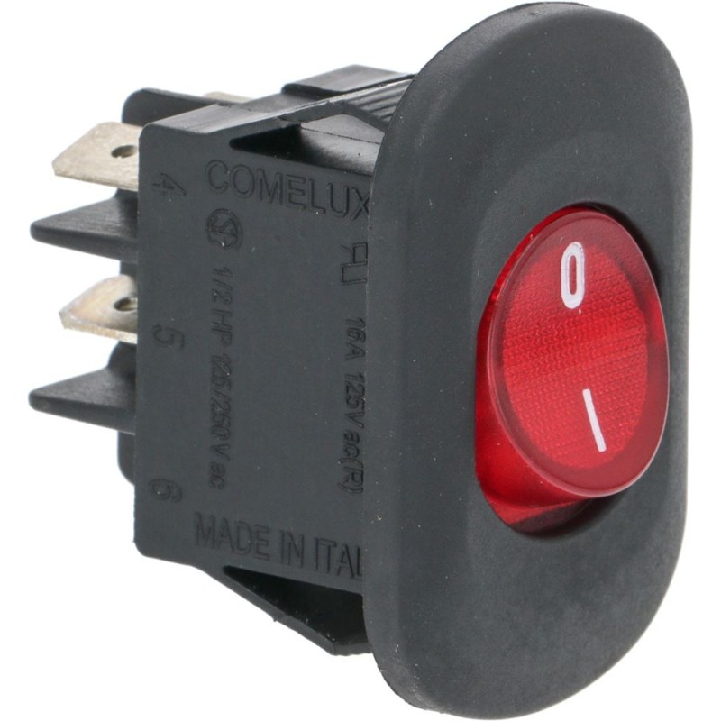 BIPOLAR SWITCH RED 16A 250V