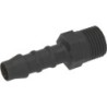 HOSE END FITTING PLASTIC 18M  6 MM