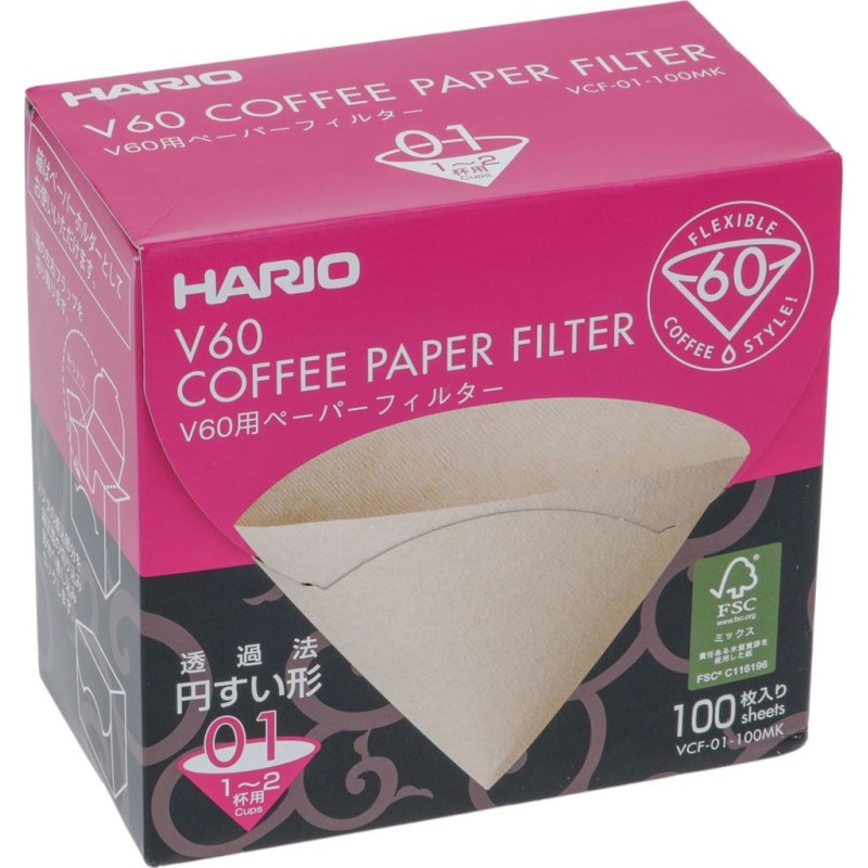 CONE FILTERS HARIO 12 CUPS 100 PCS