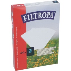 FILTROPA BLEACHED PAPER FILTERS 2 40