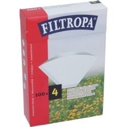 FILTROPA BLEACHED PAPER FILTERS 4 100