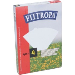 FILTROPA BLEACHED PAPER FILTERS 4 40