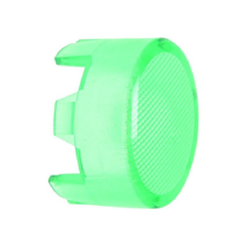 LAMP CAP GREEN OVAL 15X11 MM