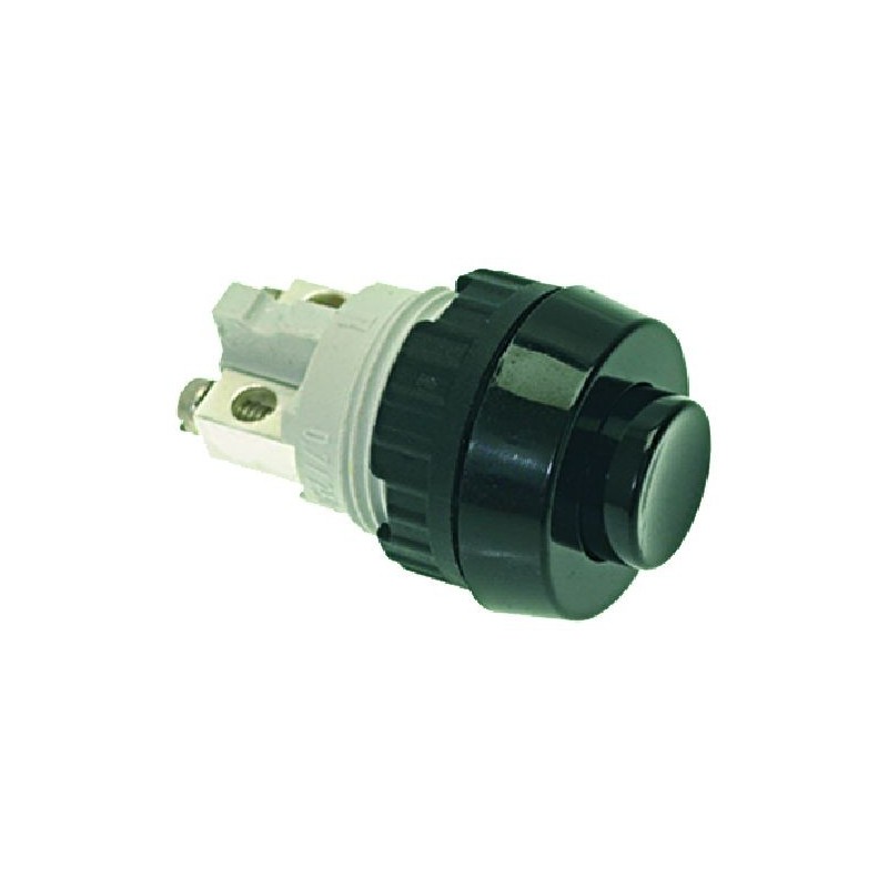 BLACK SINGLE POLE PUSHBUTTON 07A 250V