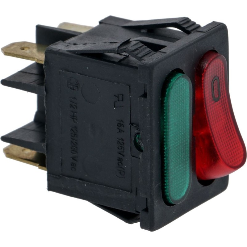 RED BIPOLAR SWITCH 16A 250V