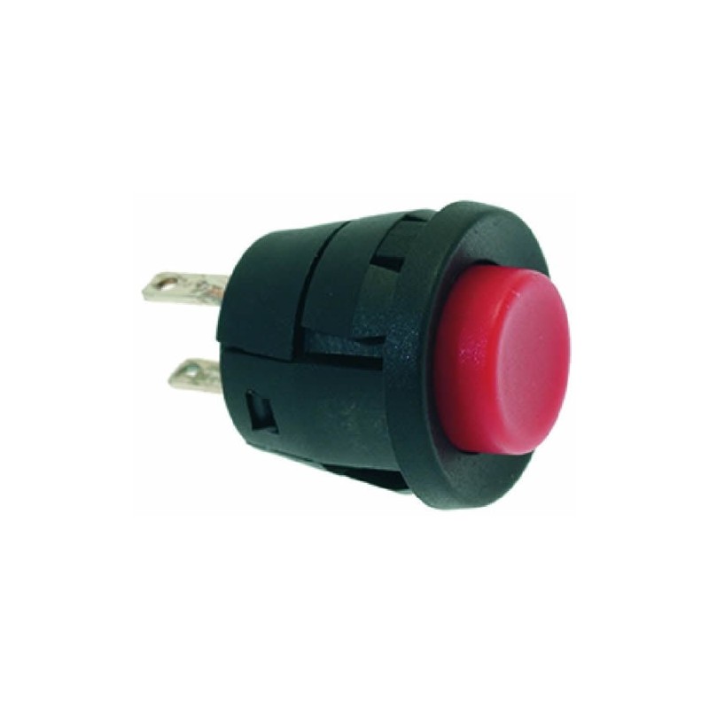 RED SINGLE POLE PUSHBUTTON 250V 2A