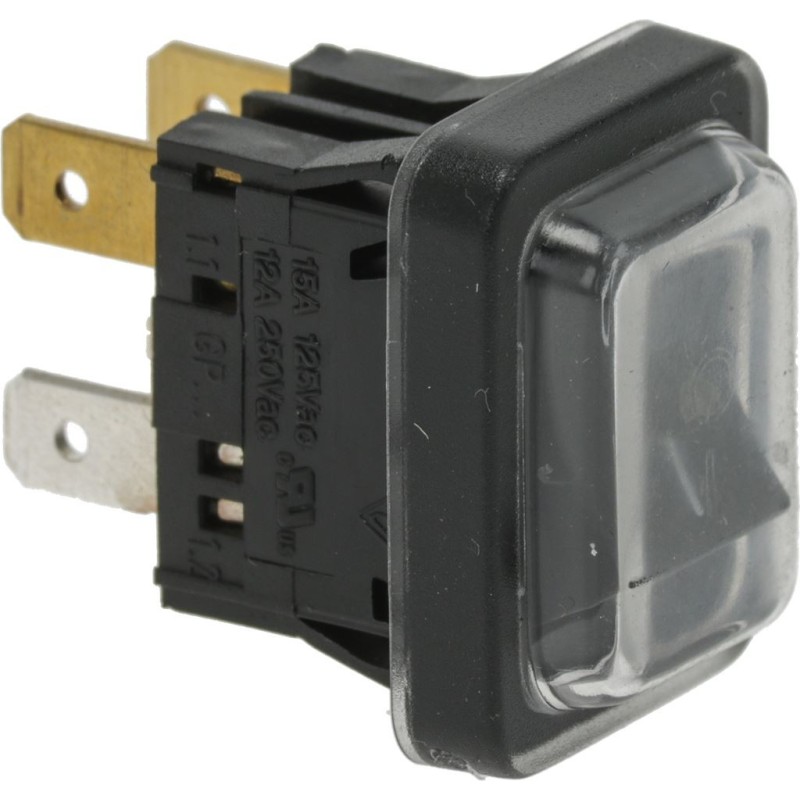 BIPOLAR SWITCH BLACK 12A 250V