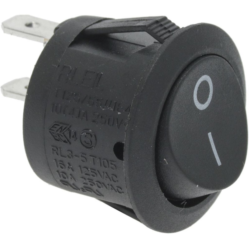 SWITCH BLACK SINGLEPOLE 10A 250V