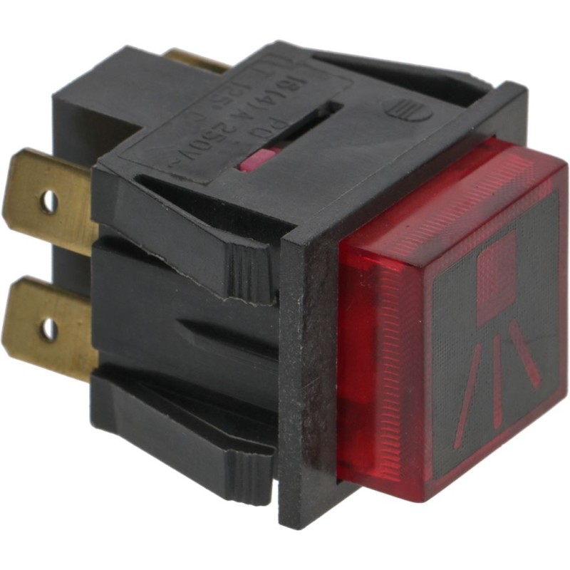 PULSANTE BIPOLARE ROSSO 16A 250V