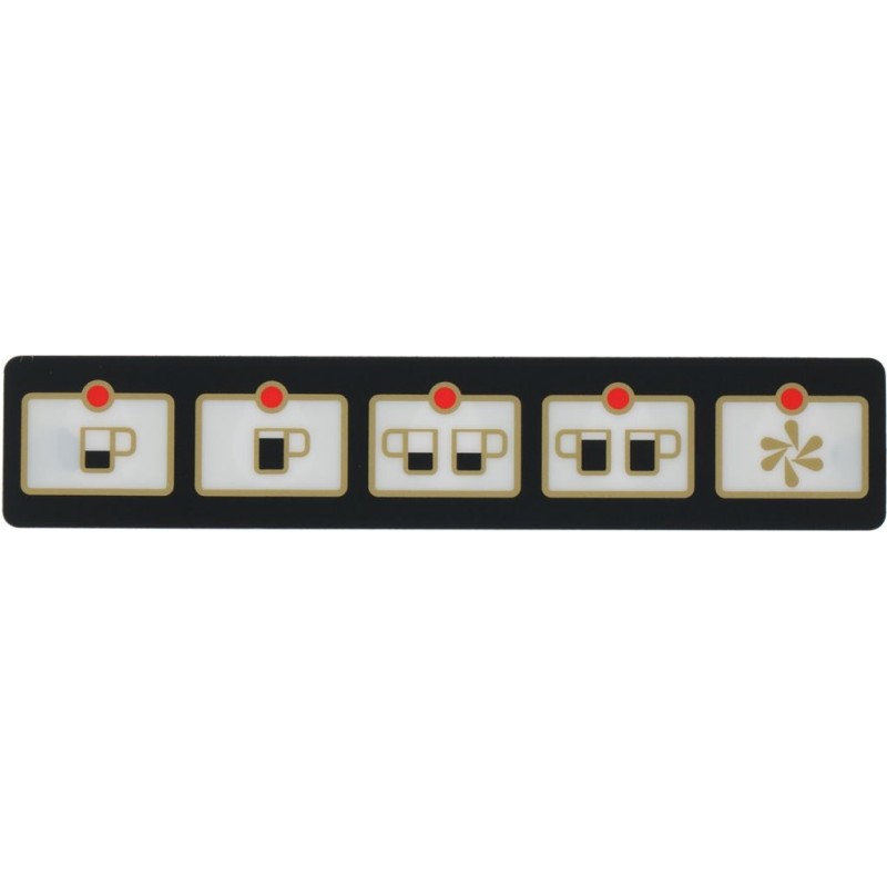 PUSHBUTTON PANEL MEMBRANE  5 BUTTONS