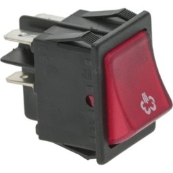 RED BIPOLAR SWITCH 16A 250V