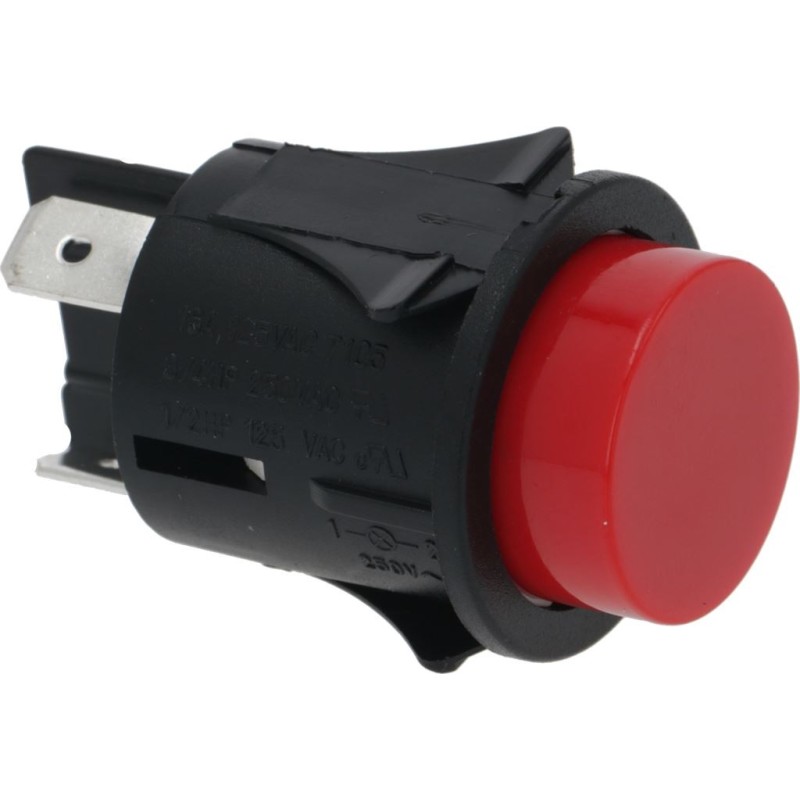 RED BIPOLAR PUSH BUTTON 16A 250V