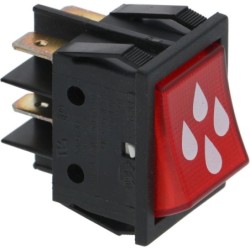 SWITCH 2POLES RED 16A 250V