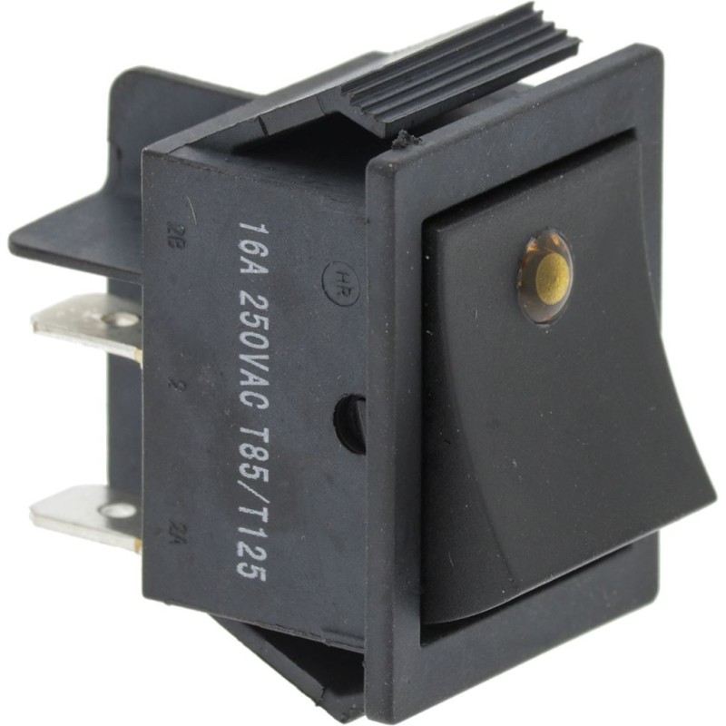 BIPOLAR SWITCH BLACK 16A 250V