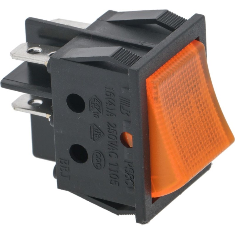 INTERRUTTORE BIPOLARE ARANCIO 16A 250V