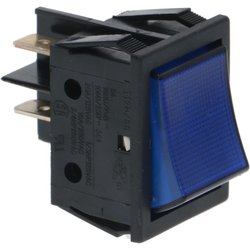 BLUE BIPOLAR SWITCH 16A 250V