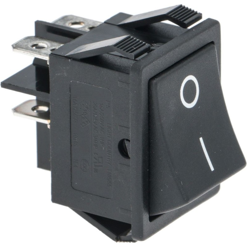 BIPOLAR SWITCH BLACK 16A 250V