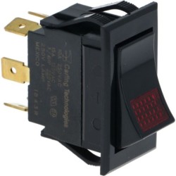 RED BIPOLAR SWITCH 15A 250V