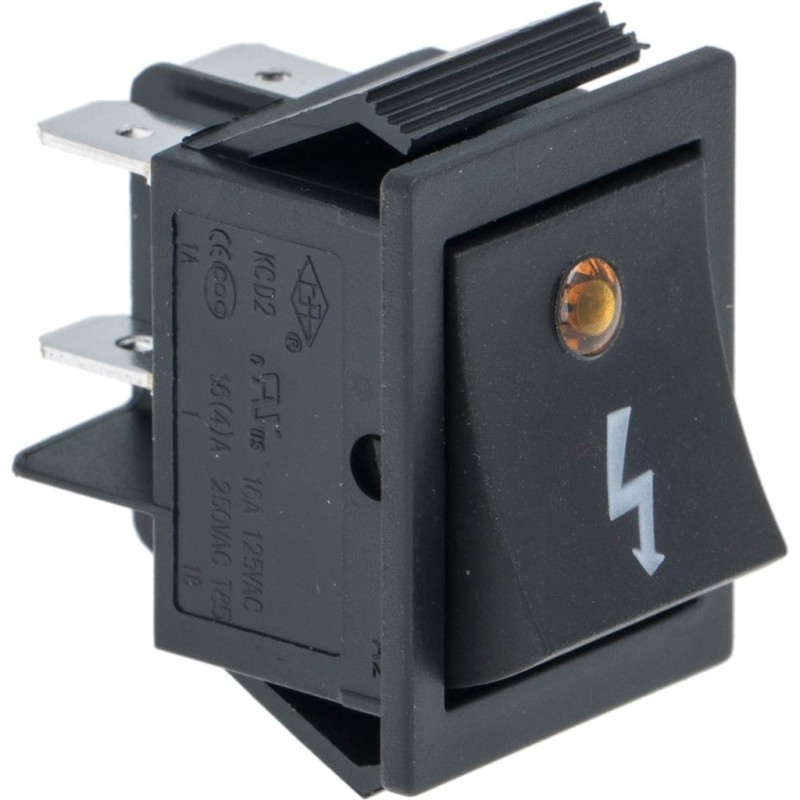 BIPOLAR SWITCH BLACK 16A 250V