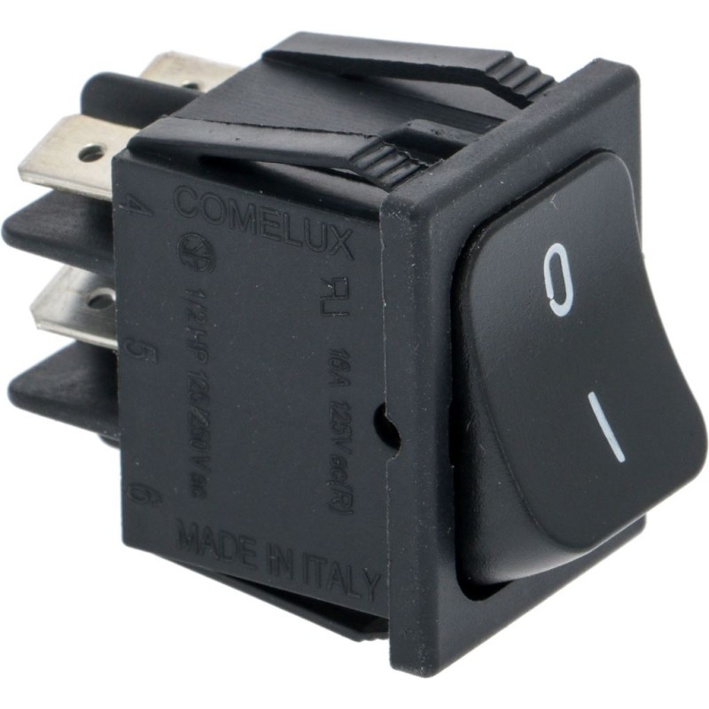 TWOPOLE SWITCH BLACK 16A 250V