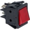 BUTTON 2 POLES RED 16A 250V