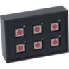 PUSHBUTTON PANEL 6KEY LED BLUE