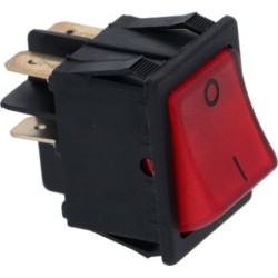 SWITCH 2POLE RED 16A 250V GIZZO