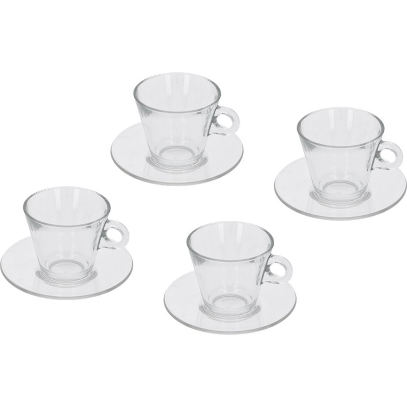 SET 6 CAPPUCCINOTEA CUPS OF GLASS