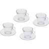 SET 6 CAPPUCCINOTEA CUPS OF GLASS