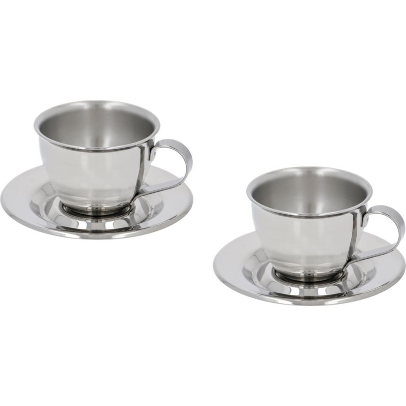 SET 2 TAZZINE CAFF ACCIAIO MOTTA