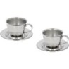 SET 2 COFFEE CUPS STEEL MOTTA