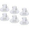 SET OF 6 GLASS COFFEE CUPS