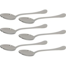 PACK OF 6 CAPPUCCINO SPOONS STAINLESS ST